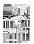 apartment_building bridge building city city_background city_skyline cityscape future new_york new_york_city outside river science_fiction skyscraper story_in_picture suspension_bridge text text_box zero_pictured roz_gibson 1989 2021 black_and_white comic english_text hi_res monochrome