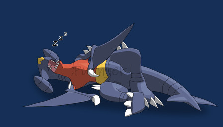 ambiguous_gender belly blue_arms blue_body blue_tail claws feral red_belly sleeping solo sound_effects tail vowelless vowelless_sound_effect white_claws wings zzz putnjiek nintendo pokemon garchomp generation_4_pokemon pokemon_(species) 2025 7:4 absurd_res alpha_channel hi_res