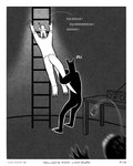 3_toes anthro black_body black_skin bleh blurred_character border clothing electronics feet grey_background holding_on ladder lure_(anatomy) male radio radio_antenna shirt simple_background sound_effects tail tail_pull toes topwear white_clothing white_shirt white_topwear sharkinthepark anvil_(sharkinthepark) komo_(sharkinthepark) anglerfish fish komodo_dragon lizard marine monitor_lizard monster reptile scalie sea_monster 2025 absurd_res comic greyscale hi_res monochrome
