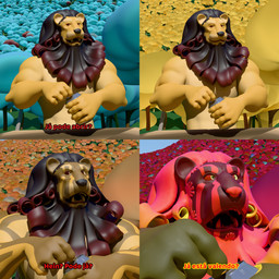 anthro beverage beverage_can biped black_mane dark_sclera fangs forest furniture holding_beverage holding_object looking_aside male mane mountain muscular muscular_anthro muscular_male plant sky solo table teeth text tree yellow_eyes malaguetista blender_cycles mast_(mhy) felid lion mammal pantherine 1:1 2025 3d_(artwork) absurd_res blender_(artwork) comic digital_media_(artwork) hi_res portuguese_text sequence