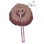 ambiguous_gender beak candy chyo dessert doing_it_wrong fluffy food lollipop solo what what_has_science_done chiroina avian bird hybrid kiwi_(bird) ratite 1:1 2013