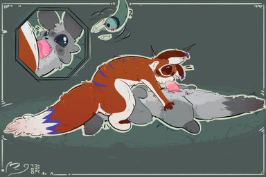 69_position ambiguous_fluids animal_genitalia animal_penis anus anus_blush back_markings big_tail blush blush_lines bodily_fluids cheek_tuft close-up cutaway cute_fangs duo ear_blush ear_markings ear_tuft facial_markings facial_tuft fangs fellatio feral feral_on_feral feral_penetrated feral_penetrating feral_penetrating_feral fluffy fluffy_ears fluffy_tail fur genital_fluids genital_slit genitals grey_body grey_fur hand_on_leg hand_on_thigh head_markings heart_symbol long_tail looking_at_another looking_at_another's_penis lying male male/male male_penetrated male_penetrating male_penetrating_male markings on_back on_top oral oral_penetration orange_body orange_fur penetration penile penis penis_in_mouth raised_arms sex shaking simple_background spread_legs spreading sweat sweatdrop tail tail_blush tail_markings tapering_penis tapering_tail teeth thick_tail tremble_spikes trembling tuft white_body white_fur namaport rain_world videocult sachii_(resachii) sol_(luvdiz) overseer_(rain_world) slugcat 3:2 hi_res
