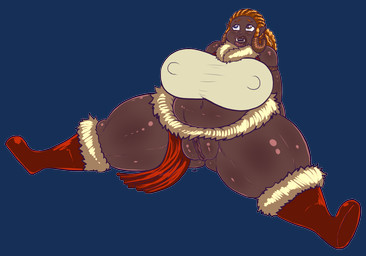 big_breasts breasts female genitals huge_breasts vulva desbjust urzel_yroh_(desbjust) humanoid orc alpha_channel hi_res