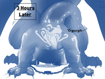 ahegao anal anal_penetration anthro belly belly_inflation bodily_fluids cuff_(restraint) cum cum_drip cum_inflation cum_inside cum_on_feet cum_on_ground cum_pool cum_string cum_while_penetrated dialogue dominant dominant_male dripping duo feet forced fucked_silly genital_fluids handcuffs inflation larger_dom larger_male looking_pleasured male male/male male_penetrated male_penetrating male_penetrating_male metal_cuffs mind_break nude open_mouth orientation_play penetration penile penile_penetration penis_in_ass rape restraints saliva saliva_drip saliva_string sex shackles size_difference smaller_male straight_to_gay submissive submissive_male tears text tongue tongue_out until_they_like_it korichi mythology marvol alligator alligatorid crocodilian dragon mythological_creature mythological_scalie reptile scalie 2015 4:3 english_text