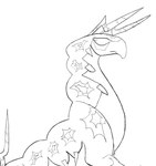 ambiguous_gender feral solo guncht nintendo pokemon stromboli_(guncht) generation_5_pokemon pokemon_(species) scolipede low_res monochrome sketch unfinished trans_(lore) trans_woman_(lore)