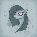 female feral grey_hair hair purple_eyes smile solo elronya eltaile friendship_is_magic hasbro my_little_pony marble_pie_(mlp) equid equine horse mammal pony 1:1 2013