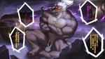 animal_genitalia annoyed anthro blush bodily_fluids breath clenched_teeth crossed_arms disembodied_hand eyes_closed genital_fluids genital_slit genitals hair high-angle_view long_hair male navel pawpads sitting spread_slit teeth text vein white_hair littef honor_of_kings tencent xuanwu reptile scalie tortoise turtle 2024 chinese_text hi_res