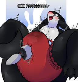anthro big_diaper blush bodily_fluids clothed clothing cum cum_in_diaper diaper diaper_fetish diaper_only erection erection_in_diaper eyes_closed fin genital_fluids intense_orgasm lying male on_back onomatopoeia orgasm profanity red_diaper sex_toy shaking solo sound_effects spreading tail text tongue tongue_out topless unclean_diaper vibrator wand_vibrator wearing_diaper twolex rain_(twolex) aquatic cetacean dolphin mammal oceanic_dolphin orca toothed_whale 2026 hi_res