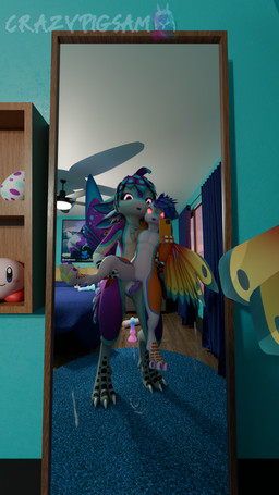 animal_genitalia anthro bedroom blep bodily_fluids cloaca cum cum_in_sex_toy cum_inside cum_on_mirror duo egg female flat_chested genital_fluids genitals inside kirby_plushie kita'vali knot lifting_partner looking_at_another looking_at_partner looking_at_viewer lube_bottle male male/female mirror mirror_reflection mirror_selfie orange_body penis phone_camera purple_body reflection selfie sex_toy size_difference tapering_penis tongue tongue_out crazypigsam lovense lovense_max_2 avali avian 3d_(artwork) 4k 9:16 absurd_res blender_(artwork) blender_cycles_(artwork) digital_media_(artwork) hi_res