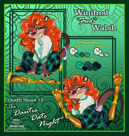abstract_background amputee anthro blush blush_lines border bottomwear breasts clothed clothing clothing_lift collared_shirt color_swatches curly_hair disability dress_shirt female green_border hair markings pattern_bottomwear pattern_clothing pattern_skirt plaid plaid_bottomwear plaid_clothing plaid_skirt prosthetic prosthetic_leg prosthetic_limb purple_eyes raised_tail red_hair seashell shawl shell shirt shy_smile skirt skirt_lift small_breasts solo spread_legs spreading tail text text_box topwear whisker_markings whisker_spots whiskers wastedtimeee mammal mustelid otter river_otter absurd_res english_text hi_res model_sheet url