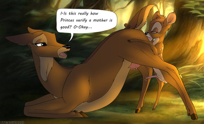 age_difference animal_genitalia animal_penis ass_up barely_visible_genitalia barely_visible_vulva bodily_fluids brown_body brown_fur cervine_genitalia cervine_penis cloven_hooves cunnilingus detailed_background dialogue drinking_pussy_juice duo erection eyelashes female feral feral_on_feral forest fur genital_fluids genitals half-closed_eyes hooves kneeling larger_female looking_back male male/female multicolored_body multicolored_fur narrowed_eyes nose_to_anus older_female oral penis plant pussy_juice_in_mouth sex side_view size_difference smaller_male teats text tree two_tone_body two_tone_fur udders vaginal vaginal_fluids vulva young young_feral younger_male backlash91 conditional_dnp bambi_(film) disney bambi mena_(bambi) deer mammal mule_deer new_world_deer 2023 english_text hi_res pseudo_incest_(lore)