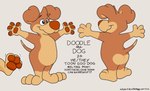 anthro male solo toony doodledoggy doodle_(doodledoggy) canid canine canis domestic_dog goo_creature mammal toonkind absurd_res hi_res model_sheet