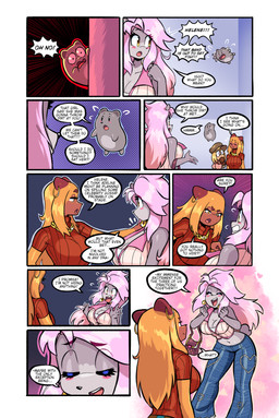 anthro big_breasts blonde_hair blush blush_stickers bottomwear breasts clothed clothed_anthro clothed_female clothing denim denim_bottomwear denim_clothing dialogue ear_piercing ear_ring extreme_size_difference female feral floating gloves grey_body group hair handwear hoop_ear_ring jeans larger_female long_hair male micro_anthro micro_male orange_clothing orange_hair orange_sweater orange_topwear pants piercing pink_hair purse ring_piercing semi-anthro size_difference smaller_male speech_bubble sweater text topwear yellow_eyes jamoart bethany_(jamoart) courtney_(jamoart) hampt_(jamoart) helene_marilyn armadillo capybara caviid cricetid hamster mammal rodent xenarthran 2026 absurd_res comic english_text hi_res