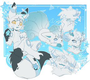 3_fingers 3_toes 4_ears accessory anthro antlers black_body black_fur black_nose blue_body blue_eyes blue_fur blush cheek_tuft chest_tuft embarrassed eyes_closed facial_tuft feet feral fingers fur head_tuft horn inner_ear_fluff male multi_ear open_mouth pawpads paws simple_background solo spiral spiral_eyes toes tongue tongue_out tuft white_body white_eyes white_fur yellow_eyes basilbxun mythology nintendo pokemon hoshi_(straviios) deer domestic_cat dragon eeveelution felid feline felis generation_1_pokemon generation_2_pokemon mammal mythological_creature mythological_scalie pokemon_(species) scalie umbreon vulpix 2024 hi_res
