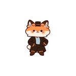 1:1 2022 2d_animation :3 ambiguous_gender animated anthro biped blush bottomwear brown_body brown_fur bumfuzzled-bee canid canine chibi clothed clothing countershading dancing dot_eyes eyes_closed feet fox frame_by_frame fundy fur hat headgear headwear jacket male_(lore) mammal orange_body orange_fur paws red_fox shirt short_playtime shorts simple_background smile solo tail topwear true_fox white_background white_body white_countershading youtuber