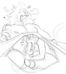 animal_genitalia anthro balls big_balls big_pecs bodily_fluids breasts claws cum cum_in_mouth cum_inside duo eyes_closed fangs fellatio female genital_fluids genitals hair half-closed_eyes heart_symbol knot knotted_penis long_tail male male/female masturbation messy messy_hair narrowed_eyes oral oral_masturbation oral_penetration pecs penetration penile penis pointy_ears pubes sex sheath sheath_grab size_difference spread_legs spreading stealth_sex tail teeth tongue tongue_out toothy_fellatio under_blanket doomchik mythology balbes_(yabalbes) doomcheg_(doomchik) calico_cat canid canine domestic_cat felid feline felis mammal mythological_canine mythological_creature werecanid werecanine werecreature werewolf guide_lines hi_res sketch