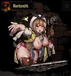 accessory ahegao anal anal_penetration anvil areola belt big_breasts black_tentacles blacksmith blush bodily_fluids bottomwear breast_play breasts brown_clothing brown_eyes brown_hair brown_legwear brown_thigh_highs clothed clothed_sex clothing crying cum cum_explosion cum_in_mouth cum_in_nipples cum_in_pussy cum_inside cum_on_breasts cum_on_face cum_on_leg cum_splatter female feral forced genital_fluids group group_sex hair hair_accessory hammer hat headgear headwear hoodie hotpants huge_breasts jewelry lactating legwear light_body light_skin looking_pleasured milk necklace nipples open_mouth penetration rape sex shorts single_glove skindentation standing standing_sex star tears tentacle_rape tentacle_sex tentacles text thick_thighs thigh_highs thigh_sex titfuck tongue tongue_out tools topwear vaginal vaginal_penetration vest yellow_clothing yellow_topwear yellow_vest niur atelier_(series) atelier_ryza darkest_dungeon blacksmith_(darkest_dungeon) reisalin_stout human mammal worm digital_media_(artwork) url