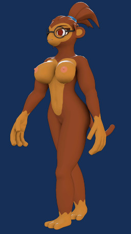big_hands bouncing_breasts breasts eyewear female genitals glasses hair nipples nude ponytail simple_background solo transparent_background vulva walking sintronic bloons_tower_defense ninja_kiwi patch_(bloons) haplorhine humanoid mammal monkey primate 3d_(artwork) 3d_animation 9:16 alpha_channel animated blender_(artwork) digital_media_(artwork) hi_res