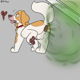 animal_genitalia anus balls fart fart_cloud fart_fetish feral gaping gaping_anus gassy genitals green_fart_cloud male male_farting raised_leg sheath solo yourfur belfort_and_lupin belfort_(belfort_and_lupin) bird_dog brittany_spaniel canid canine canis domestic_dog french_spaniel hunting_dog mammal spaniel 1:1 hi_res