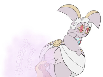 armor bent_over big_butt blush butt clothed clothing dress duo empty_eyes fart fart_cloud fart_fetish farting_on_another farting_on_face female female_focus feral grey_body humanoid_focus larger_female larger_humanoid legwear machine maid_uniform onomatopoeia pink_eyes pink_fart_cloud rear_view sharp_teeth shocked simple_background size_difference smaller_feral smile sound_effects standing teeth text thick_thighs thigh_highs uniform white_background winking_at_another drawful-s nintendo pokemon generation_7_pokemon humanoid legendary_pokemon magearna pokemon_(species) robot robot_humanoid yungoos 2016 alternate_version_at_source digital_drawing_(artwork) digital_media_(artwork) story story_at_source