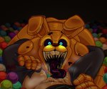 anthro ball_pit bodily_fluids buckteeth cunnilingus drooling duo female first_person_view glowing glowing_eyes holding_leg long_tongue looking_at_viewer machine male male/female oral oral_penetration penetration pittrap_(fnaf) pubes robotic saliva semi_public sex sharp_teeth teeth teratophilia tongue tongue_penetration vaginal tw1nkd3m0n five_nights_at_freddy's into_the_pit scottgames spring_bonnie_(fnaf) animatronic human humanoid lagomorph mammal monster monstrous_humanoid robot