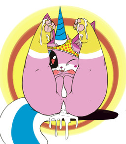 1_horn 4_toes anthro anus blue_eyes blush blush_stickers bodily_fluids bottomwear breasts butt clitoris clothing cum cum_in_ass cum_in_vagina cum_inside cum_on_feet feet female foot_fetish fur genital_fluids genitals heart_eyes heart_symbol horn leaking_cum leg_markings legs_up looking_at_viewer markings multicolored_body multicolored_fur nipples one_eye_closed open_mouth panties pattern_background pattern_bottomwear pattern_clothing pattern_panties pattern_underwear pawpads paws pink_body pink_fur pink_nose simple_background socks_(marking) solo toes underwear underwear_on_head vulva white_body white_fur wink yellow_body yellow_fur vono lego mythology the_lego_movie unikitty domestic_cat equid equine felid feline felis hybrid mammal mythological_creature mythological_equine unicorn 2019 digital_media_(artwork) hi_res