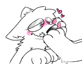 ambiguous_gender anthro blush blush_lines duo feet foot_fetish foot_focus foot_on_face foot_on_nose heart_eyes heart_symbol nude paws simple_background smile submissive canguuro canid canine mammal