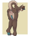 anthro anus balls bent_over blue_anus blush butt claws erection fur genitals hair hybrid_genitalia hybrid_penis knot knotted_penis looking_at_viewer looking_back male nude open_mouth penis presenting presenting_anus presenting_hindquarters simple_background smile solo solo_focus tail tail_tuft teeth tongue tuft chantilly_art goblin_booger_snort canid canine canis mammal wolf absurd_res digital_media_(artwork) hi_res