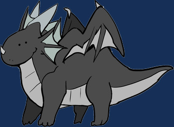 black_body claws derp_eyes derpy dorsal_fin dorsal_frill ear_fins fin frill_(anatomy) grey_body horn male multicolored_body red_eyes silly_face simple_artstyle simple_background simple_character simple_colors simple_eyes simple_face simple_mouth simple_nose spines wings bristles mythology negadrake dragon mythological_creature mythological_scalie scalie 2026 alpha_channel