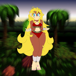anthro clothing female solo underwear badoodlezzz donkey_kong_(series) nintendo tiny_kong haplorhine mammal monkey primate absurd_res hi_res