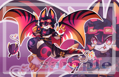 anthro big_eyes biped black_body black_fur cute_fangs fangs forked_tongue fur kemono looking_at_viewer male membrane_(anatomy) membranous_wings red_eyes slim_anthro slim_male solo teeth tongue white_body white_fur wings hlg7777 bat mammal 2020 absurd_res hi_res