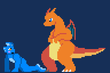 abdominal_bulge ambiguous_gender anthro blue_body blue_eyes blue_scales blush claws duo eyes_closed feet_first heart_symbol licking licking_lips licking_own_lips looking_down looking_down_at_another looking_down_at_self looking_up_at_another narrowed_eyes open_mouth oral_vore orange_body orange_eyes orange_scales path_lines scales simple_background stomping tail toe_claws tongue tongue_out transparent_background vore wings yellow_body yellow_scales hiboiwater nintendo pokemon hiboi_(hiboiwater) charizard generation_1_pokemon lizard pokemon_(species) reptile scalie 3:2 alpha_channel animated digital_media_(artwork) low_res pixel_(artwork) pixel_animation
