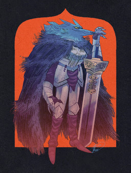 anthro armor boots cape clothing footwear male melee_weapon shoes solo sword weapon wolftangart elden_ring fromsoftware blaidd_(elden_ring) canid canine canis mammal wolf hi_res