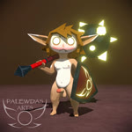 balls brown_hair erection genitals hair mace male melee_weapon not_furry paladin pauli_(palewdas) penis pointy_ears shield short_stack snaggle_tooth solo throbbing throbbing_penis weapon yellow_eyes palewdas_arts atlyss humanoid imp imp_(atlyss) 1:1 3d_(artwork) 3d_animation animated blender_(artwork) cel_shading digital_media_(artwork) hi_res no_sound shaded short_playtime tagme webm