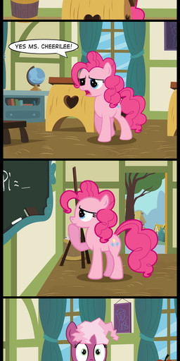 apple blue_eyes book chalkboard cutie_mark dialogue duo female feral food fruit fur globe green_eyes hair heart_symbol information_board inside pink_body pink_fur pink_hair plant purple_body purple_fur quadruped smile tail text window wood toxic-mario friendship_is_magic hasbro my_little_pony cheerilee_(mlp) pinkie_pie_(mlp) earth_pony equid equine horse mammal pony 2013 absurd_res comic english_text hi_res long_image tall_image url