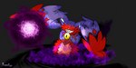 fusion genggersby pokemon_fusion frozenfangs nintendo pokemon diggersby generation_1_pokemon generation_6_pokemon gengar pokemon_(species) 2:1 hi_res