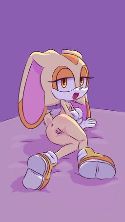 5_fingers adolescent anthro anus bed biped black_eyes breasts butt clothing eyelashes female female_anthro fingers floppy_ears footwear fur furniture genitals glistening glistening_eyes gloves half-closed_eyes handwear head_turned humanoid_genitalia humanoid_vulva looking_at_viewer looking_back looking_back_at_viewer lop_ears lying mostly_nude mostly_nude_anthro mostly_nude_female multicolored_body multicolored_clothing multicolored_ears multicolored_footwear multicolored_fur multicolored_shoes narrowed_eyes nipples on_bed on_side open_mouth orange_body orange_clothing orange_ears orange_eyes orange_footwear orange_fur orange_nose orange_shoes pink_anus pink_inner_ear pink_nipples pink_tongue plantigrade shoes short_tail small_breasts sneakers solo tail tan_body tan_ears tan_fur tan_tail tongue two_tone_ears vulva white_body white_clothing white_footwear white_fur white_gloves white_handwear white_shoes x_anus yellow_clothing yellow_footwear yellow_shoes young young_anthro young_female dakuromii sega sonic_the_hedgehog_(series) cream_the_rabbit lagomorph leporid mammal rabbit 2025 9:16 hi_res