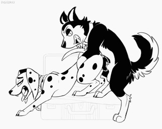 animal_genitalia animal_penis animal_vulva balls black_body black_fur black_nose black_spots canine_balls canine_genitalia canine_penis canine_vulva duo female female_feral female_penetrated feral feral_on_feral feral_penetrated feral_penetrating feral_penetrating_feral fur genitals heterochromatic_ears knot knotting male male/female male_penetrating male_penetrating_female penetration penile penile_penetration penis penis_in_vagina sex spots tail teeth tongue tongue_out toony vaginal vaginal_penetration vulva white_body white_fur digitoxici 101_dalmatian_street 101_dalmatians disney delilah_(101_dalmatians) hansel_(101_dalmatians) canid canine canis dalmatian domestic_dog husky mammal nordic_sled_dog spitz 2d_animation animated frame_by_frame hi_res monochrome