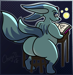 anthro big_butt blue_body blue_eyes blue_fur book butt digitigrade female forehead_gem fur furniture gem magic night nude nude_female overweight overweight_female raised_tail reading sitting slightly_chubby solo stool tail churgoii final_fantasy final_fantasy_xiv mythology square_enix marine_(churgoii) mythological_carbuncle mythological_creature digital_media_(artwork) hi_res