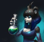 anthro blue_eyes female flask round-bottom_flask simple_background solo shadoca blizzard_entertainment warcraft bear mammal pandaren 2020 hi_res