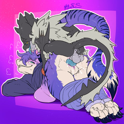 anthro anthro_on_anthro anthro_on_feral anthro_penetrated anthro_penetrating anthro_penetrating_anthro anthro_penetrating_female anus ass_up backsack balls bestiality biped blue_penis bottomless bottomless_anthro bottomless_female bottomwear bottomwear_down breasts breath claws clothed clothing digitigrade duo female female_anthro female_penetrated feral fluffy fur genitals male male/female male_penetrating male_penetrating_female mane mature_anthro mature_female multicolored_body multicolored_fur nude nude_anthro nude_female pants pants_down partially_clothed penetration penile penile_penetration penis penis_in_vagina pose sex spiked_ears text toe_claws tongue topless topless_anthro topless_female vaginal vaginal_penetration vulva nitrods mythology nintendo pokemon dekard_(overgrown_lizards) dragon generation_6_pokemon mythological_creature mythological_scalie noivern pokemon_(species) scalie 1:1 absurd_res artist_name colored detailed digital_drawing_(artwork) digital_media_(artwork) hi_res shaded signature