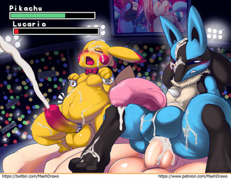 anal anal_orgasm anal_penetration anthro balls big_balls big_penis black_body black_fur blue_balls blue_body blue_fur blush bodily_fluids bow_tie clenched_teeth competition crowd cuffs_(clothing) cum cum_in_ass cum_inflation cum_inside cum_on_balls cum_on_face cum_on_feet cum_on_hand cum_on_leg cum_on_penis cum_while_penetrated cumshot detailed_background dipstick_ears duo_focus ear_markings ejaculation erection eyes_closed faceless_character faceless_human faceless_male feet fighting_ring foreskin frottage fur gameplay_mechanics genital_fluids genitals glans group gui hands-free health_bar heart_symbol huge_balls huge_penis human_on_anthro human_penetrating humanoid_genitalia humanoid_penis hung_bottom hyper hyper_balls hyper_genitalia hyper_penis inflation interspecies male male/male male_on_bottom male_on_top male_penetrated male_penetrating male_penetrating_male messy multicolored_ears neck_tuft nude on_bottom on_top one_eye_closed open_mouth orgasm parallel_sex penetration penile penile_penetration penis penis_in_ass penises_touching pink_glans pink_penis pokephilia red_glans reverse_cowgirl_position sex sexual_competition spikes teeth text tuft vein veiny_penis yellow_balls yellow_body yellow_fur maehdoggie nintendo pokemon canid canine generation_1_pokemon generation_4_pokemon generation_5_pokemon human keldeo keldeo_(ordinary_form) legendary_pokemon lucario mammal pikachu pokemon_(species) rodent 2020 absurd_res english_text hi_res url