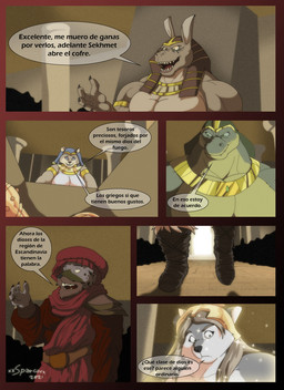 accessory anthro armor beard big_breasts big_muscles breasts brown_beard brown_facial_hair brown_hair clothed clothing dress egyptian egyptian_clothing egyptian_headdress facial_hair female footwear fur glowing green_body green_scales grey_body grey_fur group hair headgear headwear helmet huge_muscles male markings multicolored_body multicolored_fur muscular nemes open_mouth religious_clothing religious_headwear scales sparkles speech_bubble spots spotted_body spotted_fur tan_body tan_fur teeth text treasure turban two_tone_body two_tone_fur usekh white_body white_fur xxsparcoxx egyptian_mythology european_mythology greek_mythology middle_eastern_mythology mythology norse_mythology athena_(deity) athena_(xxsparcoxx) baldr baldur_(xxsparcoxx) sekhmet sekhmet_(xxsparcoxx) set_(deity) set_(xxsparcoxx) sobek sobek_(xxsparcoxx) aesir canid canine canis crocodile crocodilian deity felid hyena lion mammal pantherine reptile scalie set_(species) spotted_hyena wolf 2021 comic digital_media_(artwork) hi_res spanish_text