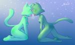 age_difference anthro anthro_on_anthro barefoot blue_background blush bodily_fluids breasts butt duo eyebrows feet female female/female fur gradient_background green_body green_fur half-closed_eyes hanging_breasts humanoid_feet kissing kneeling mature_anthro mature_female narrowed_eyes nipples nude older_female plantigrade saliva saliva_string side_boob simple_background slim star thick_thighs wide_hips yellow_eyes younger_female nekuzx linda_(nekuzx) sara_(nekuzx) domestic_cat felid feline felis mammal signature daughter_(lore) incest_(lore) mother_(lore) mother_and_child_(lore) mother_and_daughter_(lore) parent_(lore) parent_and_child_(lore) parent_and_daughter_(lore)