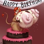 anthro areola big_breasts birthday birthday_cake bodily_fluids breasts cake camel_toe clothing dessert eyewear female fingers food glasses hair huge_breasts hyper hyper_breasts lactating nipples one_eye_closed open_mouth simple_background solo text wink 09hankris blues64 hasbro my_little_pony lidia_(hyperstorm_h) asinus donkey equid equine mammal 1:1 2021 absurd_res digital_media_(artwork) english_text hi_res