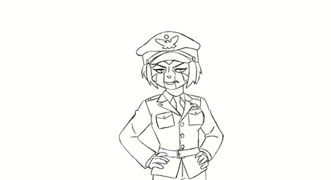 abs accessory angry anthro belt belt_snap biceps big_breasts body_size_growth breast_expansion breasts button_(fastener) button_pop clothing creaking expansion female gasp growing_out_of_clothes growth grunting hands_on_hips hat headgear headwear military_uniform muscle_growth muscular muscular_female necktie peaked_cap pecs pecs_with_breasts rumbling_stomach size_transformation sloshing_breasts solo sound_effects straining_buttons straining_clothing transformation uniform wardrobe_malfunction yelling depraveddefense panzerschreckleopard third-party_edit helen_harrison american_badger badger mammal mustelid musteline 2026 animated hi_res monochrome short_playtime sound sound_edit video