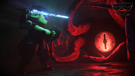 4_fingers areola armor belly bevor big_breasts big_butt big_ears biped boots breasts butt chainmail clothed clothing enna_(palewdasarts) fantasy female female_humanoid fingers footwear green_body hair holding_object holding_weapon knight melee_weapon nipple_covers purple_eyes purple_hair shield shoes short_stack slightly_chubby solo sword thick_thighs tools unconvincing_armor warrior weapon palewdas_arts palewdasarts_(modeler) goblin humanoid monster 16:9 3d_(artwork) digital_media_(artwork) hi_res tagme widescreen