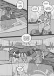 2020 anthro big_breasts boat breasts canid canine clothed clothing comic crocodile crocodilian crocodylid dialogue digital_media_(artwork) dipstick_ears disney english_text eyewear female fox freckles_(artist) gloves_(marking) greyscale group huge_breasts judy_hopps lagomorph leporid male mammal markings monochrome multicolored_ears nick_wilde rabbit reptile scalie speech_bubble sunglasses text vehicle water watercraft zootopia