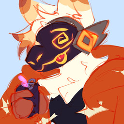 anthro beverage_can dizzy drunk fur machine male puffer_jacket solo substance_intoxication torn_puffer white_body white_fur strongminttoby asherprotogen_(strongminttoby) protogen 1:1 hi_res