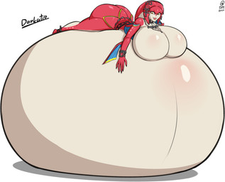 anthro belly big_belly big_breasts breasts butt female huge_belly hyper hyper_belly hyper_pregnancy immobile pregnant pregnant_anthro pregnant_female simple_background solo white_background a0iisa breath_of_the_wild nintendo the_legend_of_zelda mipha aquatic zora 2020 hi_res